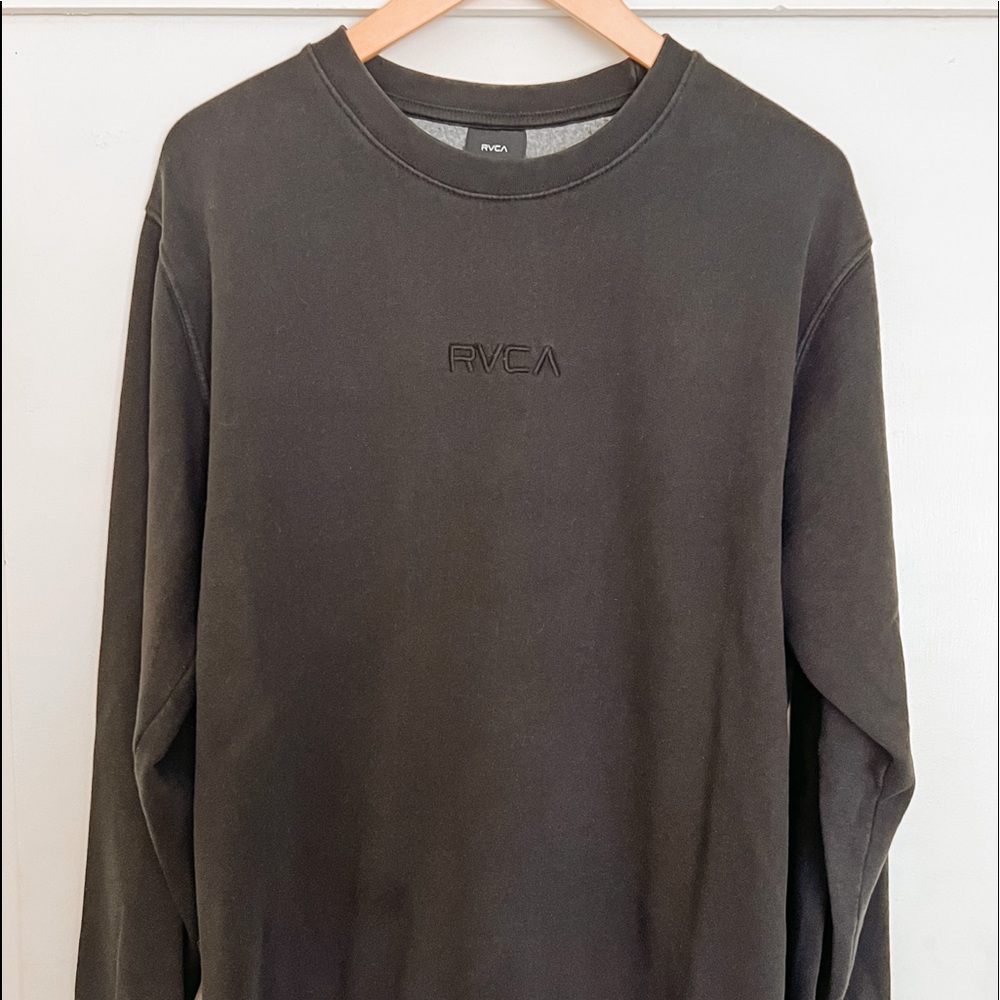RVCA faded black crewneck sweatshirt size L